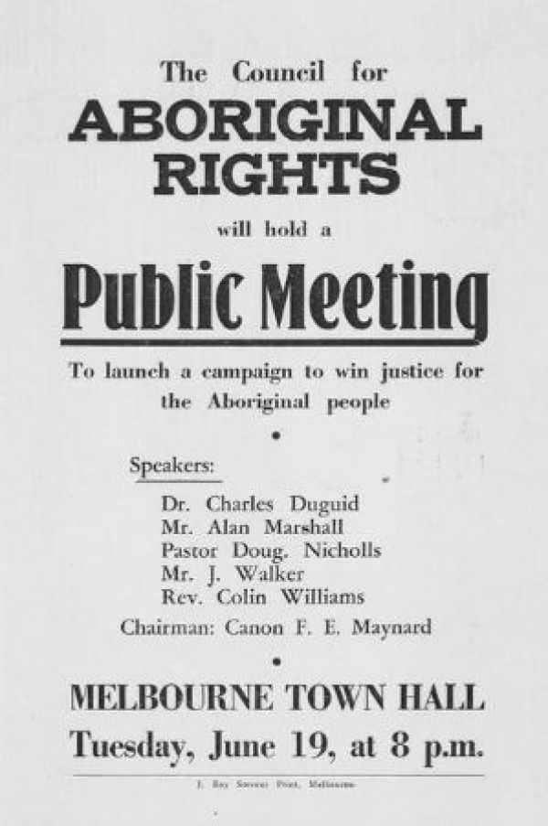 Council for Aboriginal Rights - Public Meeting Flyer