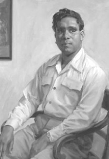 Connie Hart, well known Gunditjmara basket weaver