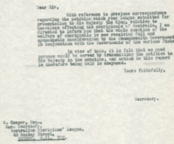 William Coppers Petition To The King, Cover Letter