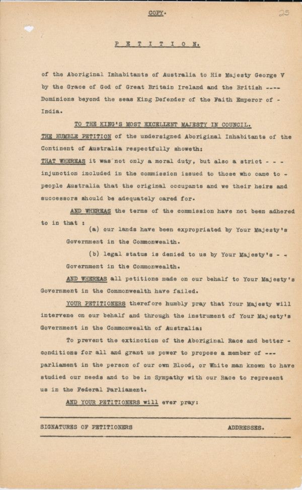 William Cooper Petition